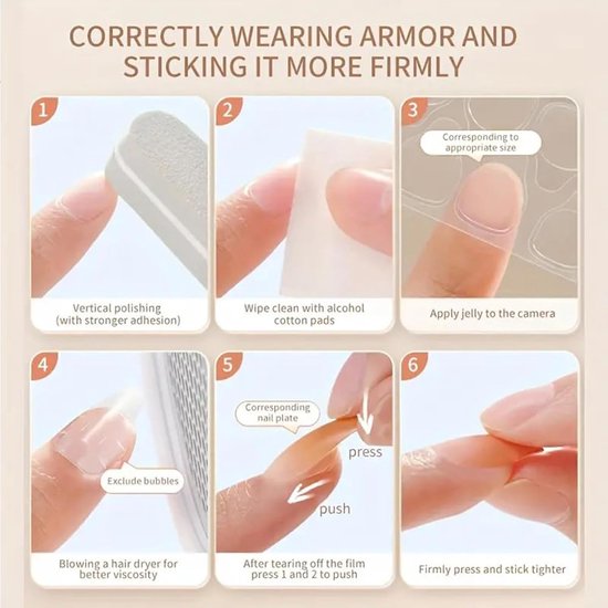 24 stuks Press On Nails Kort Vierkant Bruin - Complete Manicureset met Nagellijm, Vijl en Houten Staafje voor Thuismanicure — afbeelding 5