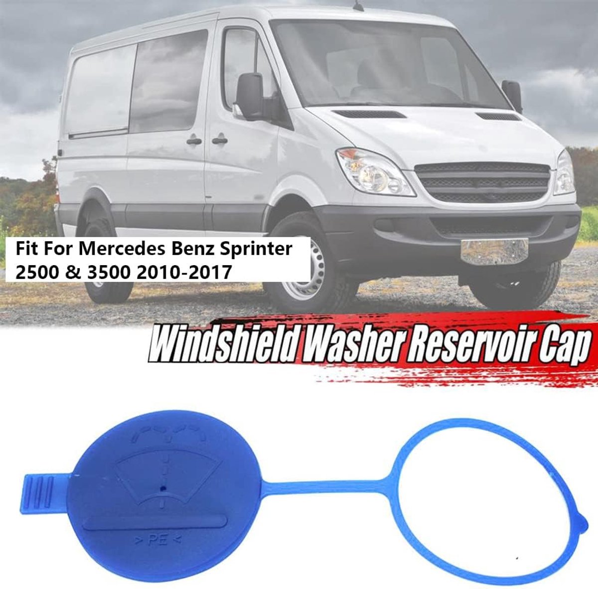 Wasmachine Vloeistof Reservoir Cap Compatibel met Mercedes Benz Sprinter 2500 & 3500 2010-2017 1 STKS Blauw