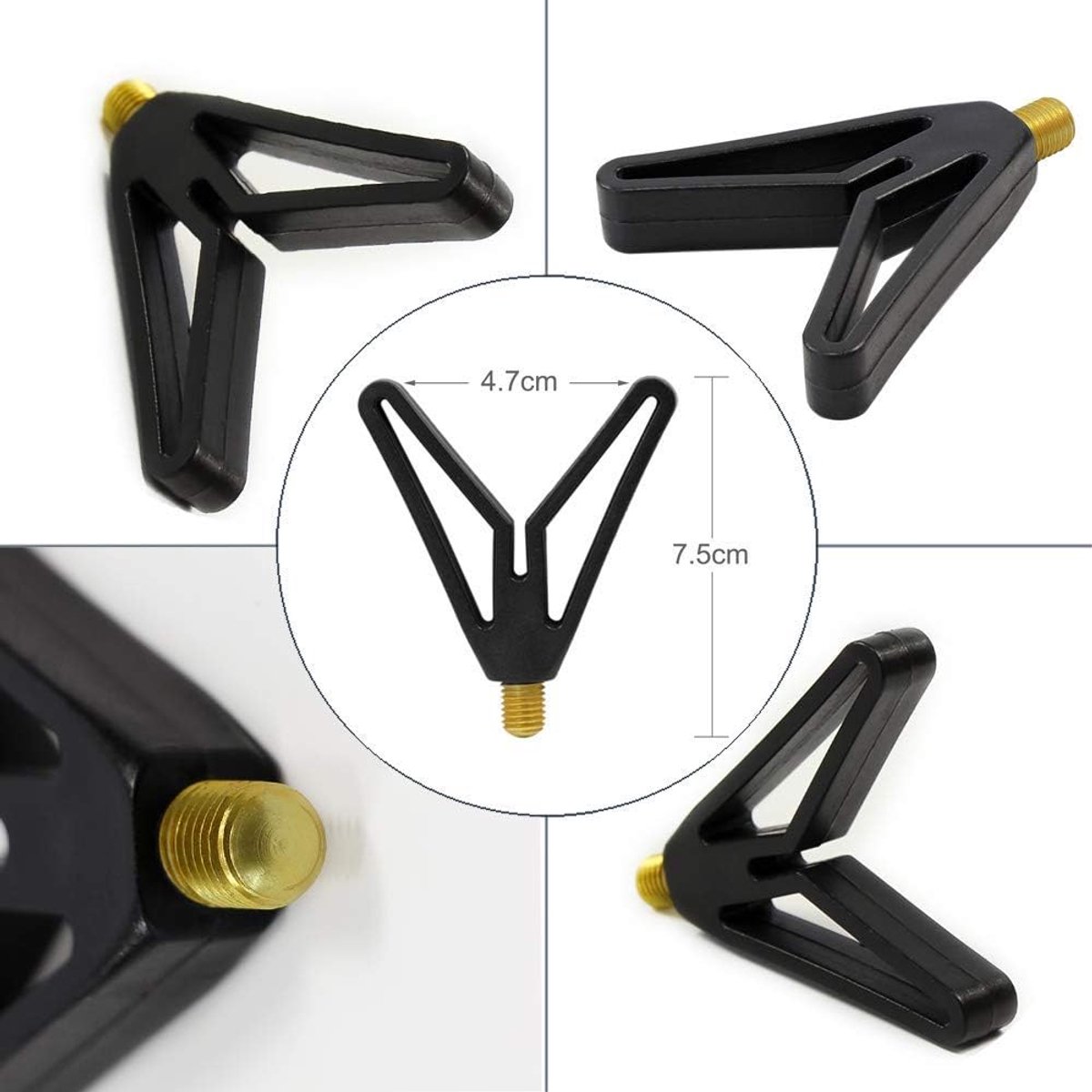 Butt Grip Hengelsteun met messing schroefdraad voor alle hengelhouders, hengelstandaard Rod Pod en bankstick