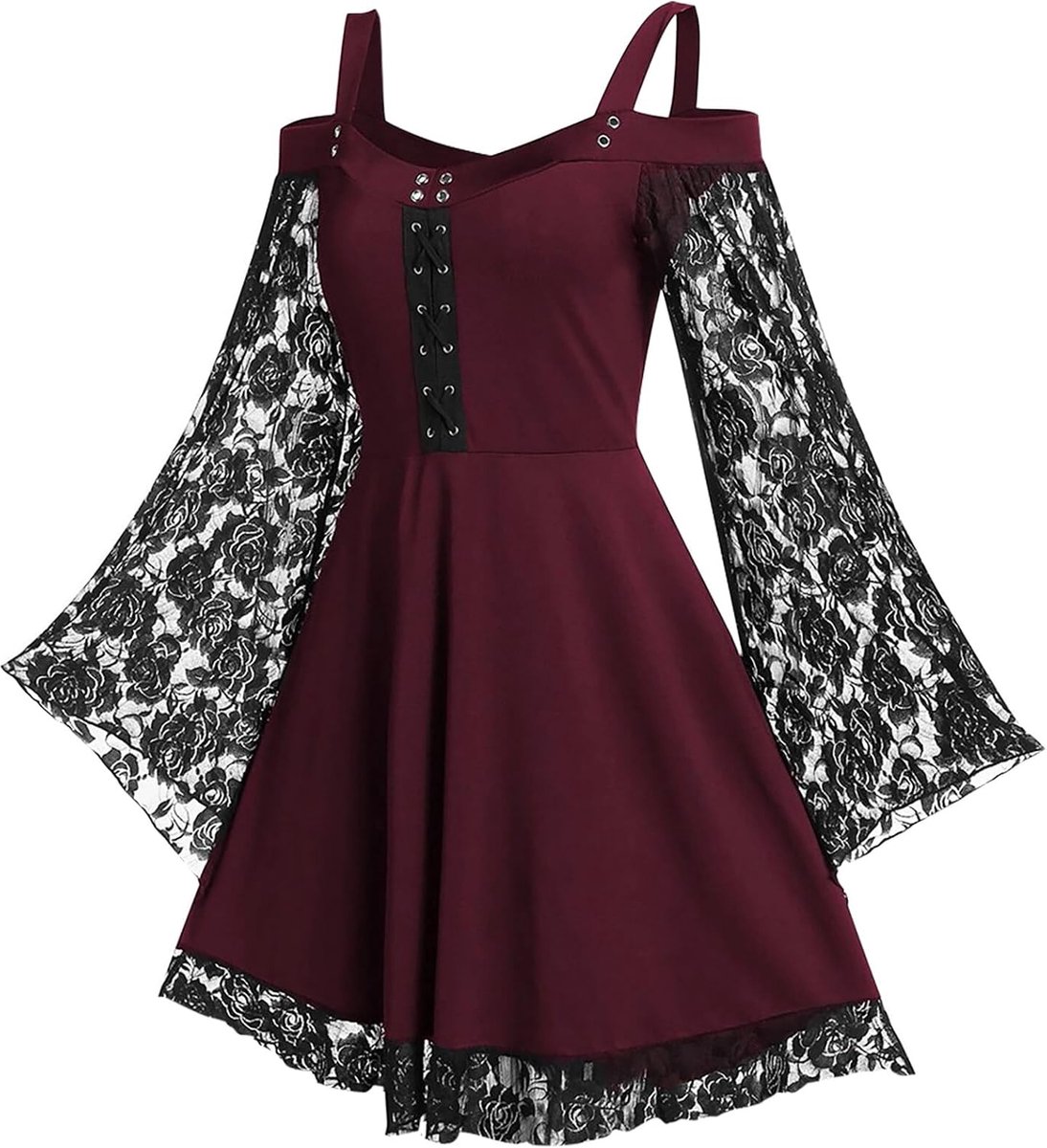 Middeleeuwse renaissancekostuum voor dames, jurk voor dames, steampunk-kostuum, Victoriaanse gothic-jurk, Halloween vintage jurk