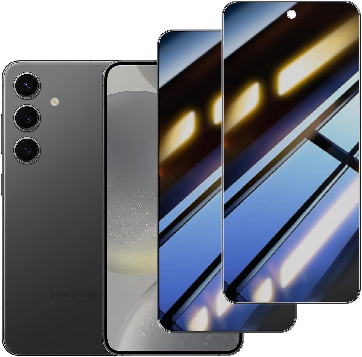 2 Stuks Schermbeschermer Anti-Spy Gehard Glas voor Samsung Galaxy S24 Plus