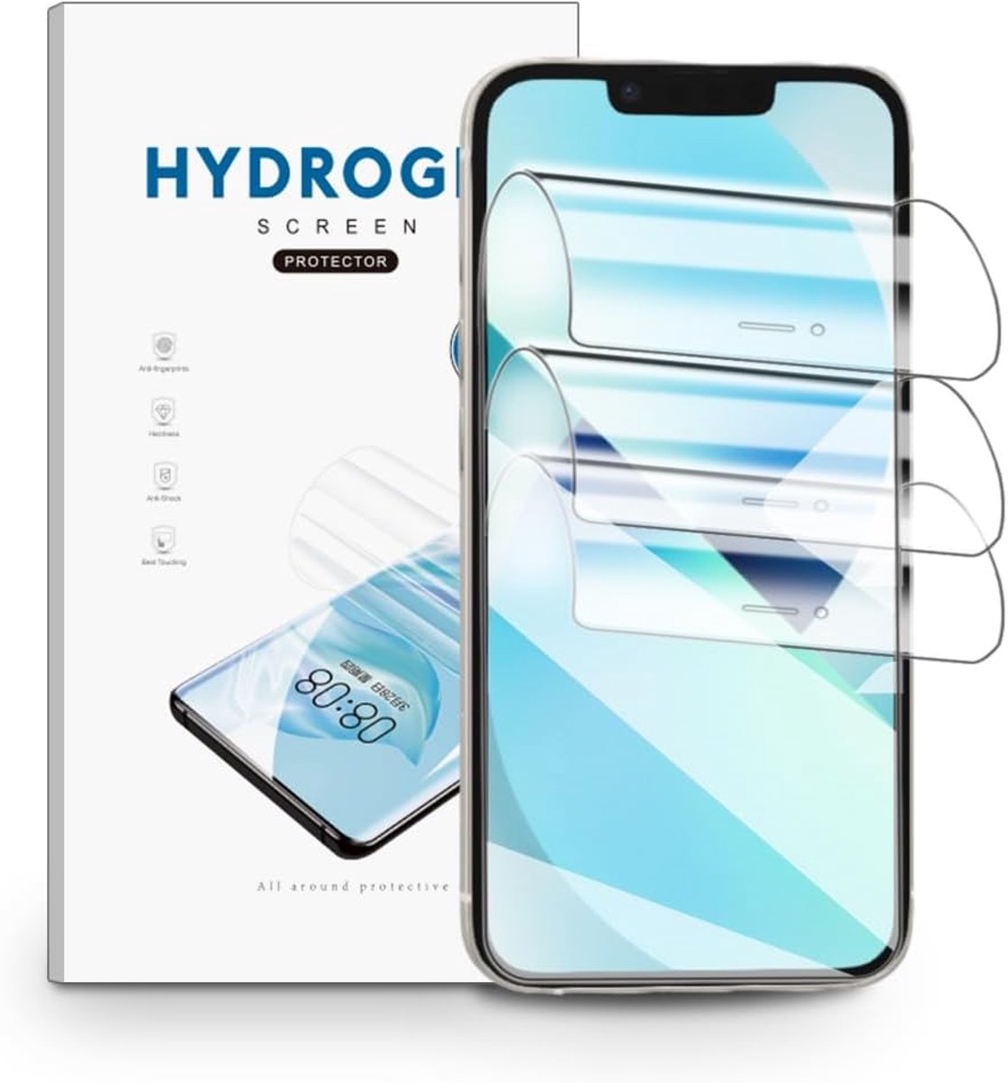 Schermprotector voor iPhone 13 Mini, 3 Stuks Schermbeveiliging Ultra Helder, TPU Flexibele Beschermende Zachte Film, Krasvast