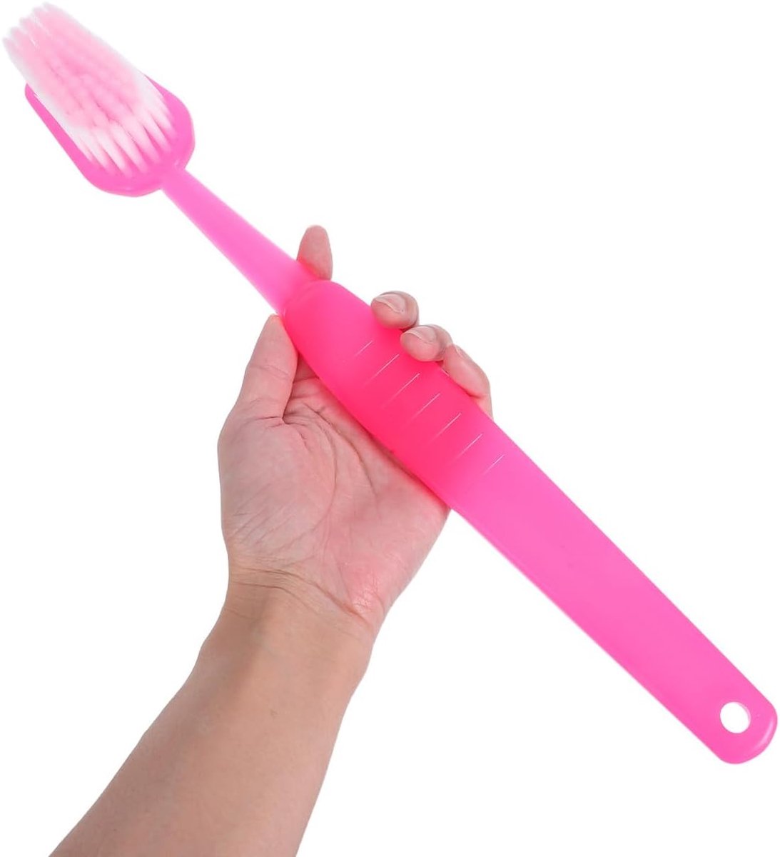 40 cm reuzentandenborstel voor feestjes, roze