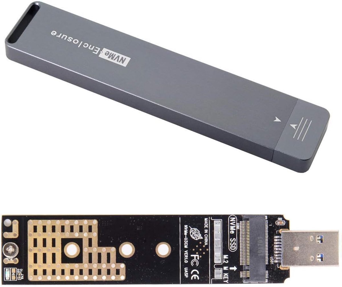 M.2 NVME M-key SSD Adapter - USB 3.0 - Externe Converter - RTL9210 Chipset - Inclusief Behuizing