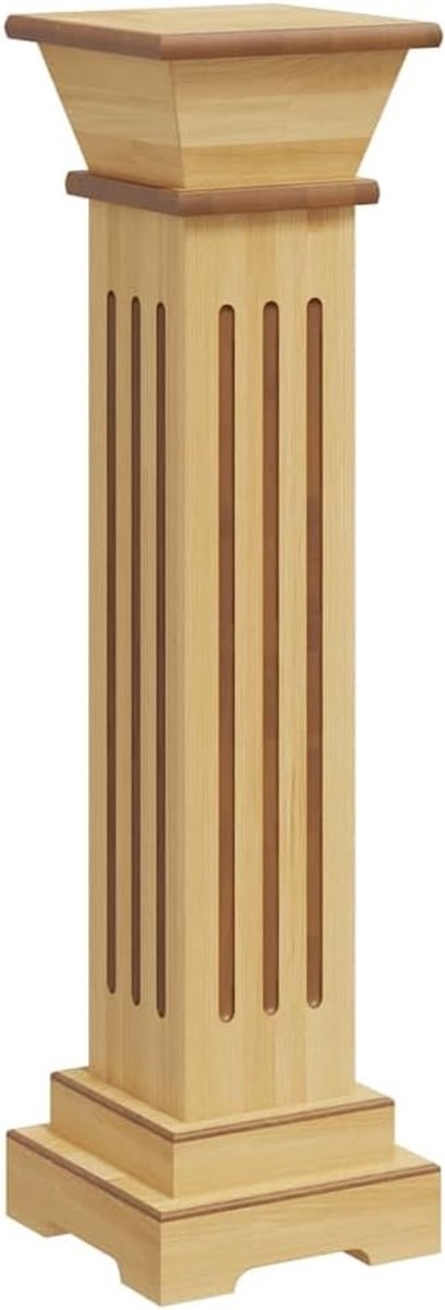 Zuilplantenstandaard, licht hout, 17 x 17 x 66 cm