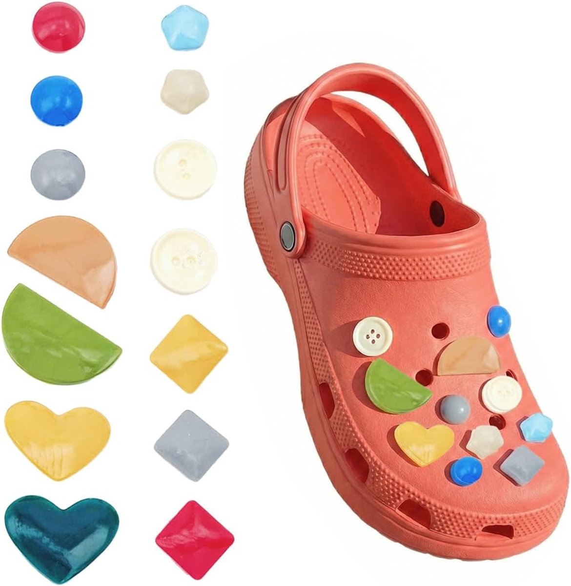 Bedels, glanzende schoenbedels, schoenbedels voor meisjes, schoenbedels met knopen, hangers dames meisjes clogs sandalen doe-het-zelf schoensieraden, voor klompen