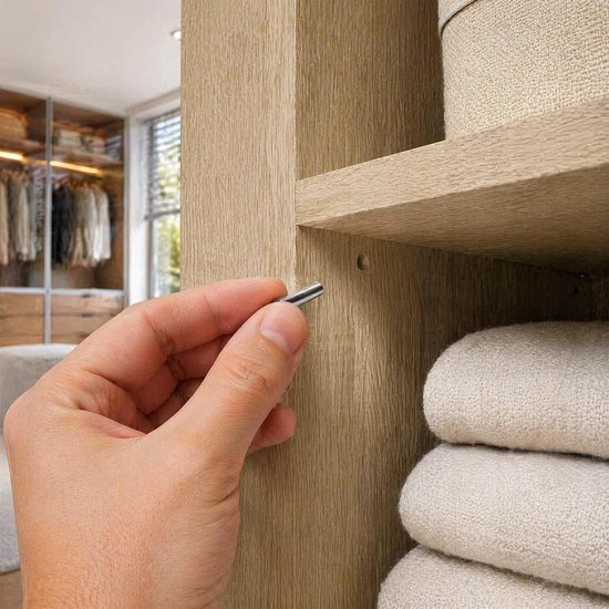 5 mm plankdragers voor planken, 25 stuks plankpennen 5 x 45 mm, cilinderpinnen, metalen pennen, planken voor pennen, meubels, kasten, knutselprojecten — afbeelding 5