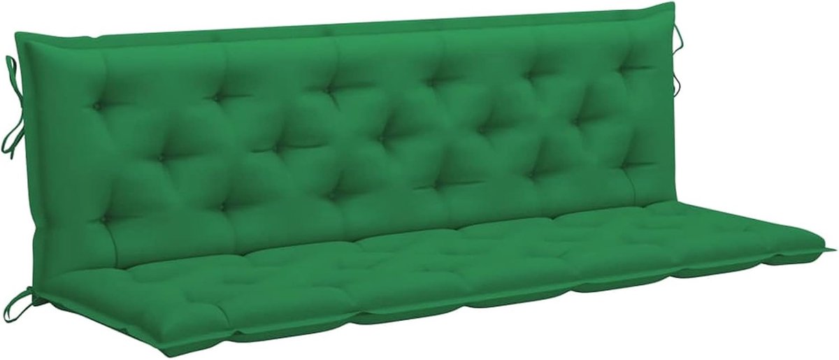 Kussen voor schommelbank en tuinbank, tuinschommelkussen, bankkussen, zitkussen, groen, 180 cm stof