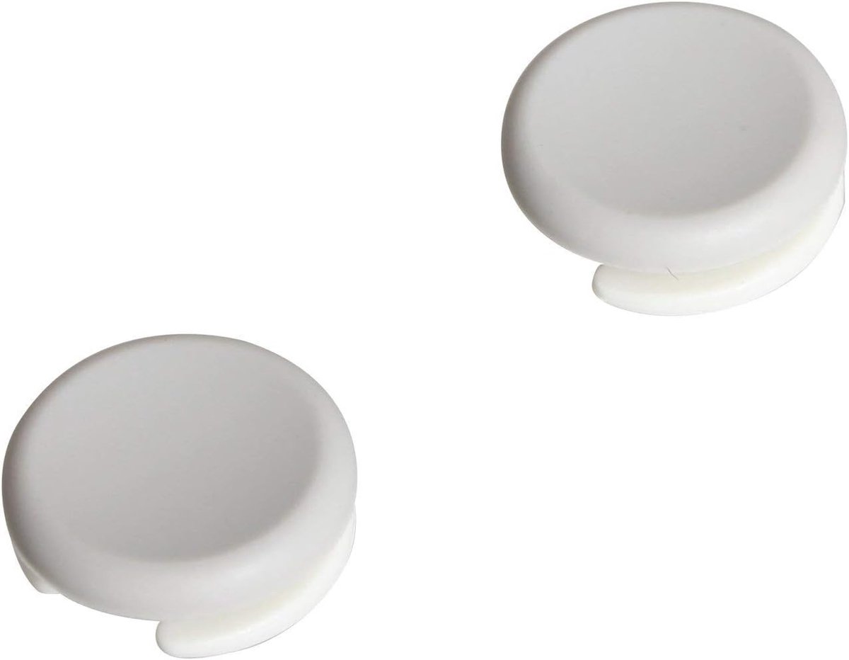 Stick Cap Vervanging 3D Joystick Cover Compatibel met Nieuwe 3DS / 3DS / 3DSLL / 3DSXL Controller (Wit)