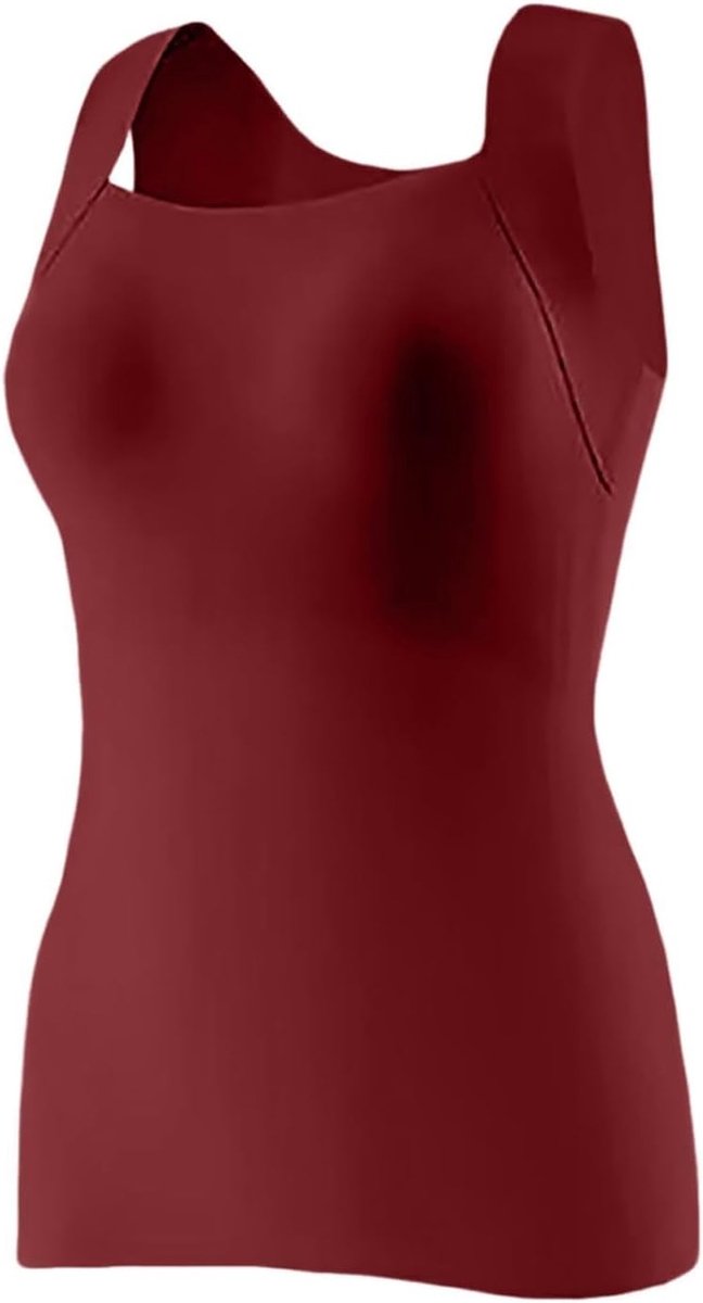 Afslankende tanktop met vierkante hals, hoge compressie, figuurvormende stof, ondergoed, ondersteuning voor rug en buik, dagelijks comfort, nauwsluitend, ademend