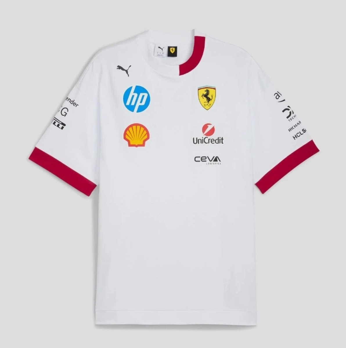 Scuderia Ferrari F1 Heren t-shirt XXL Miami GP 2025 Driver’s OVERSIZED T-shirt XL Wit