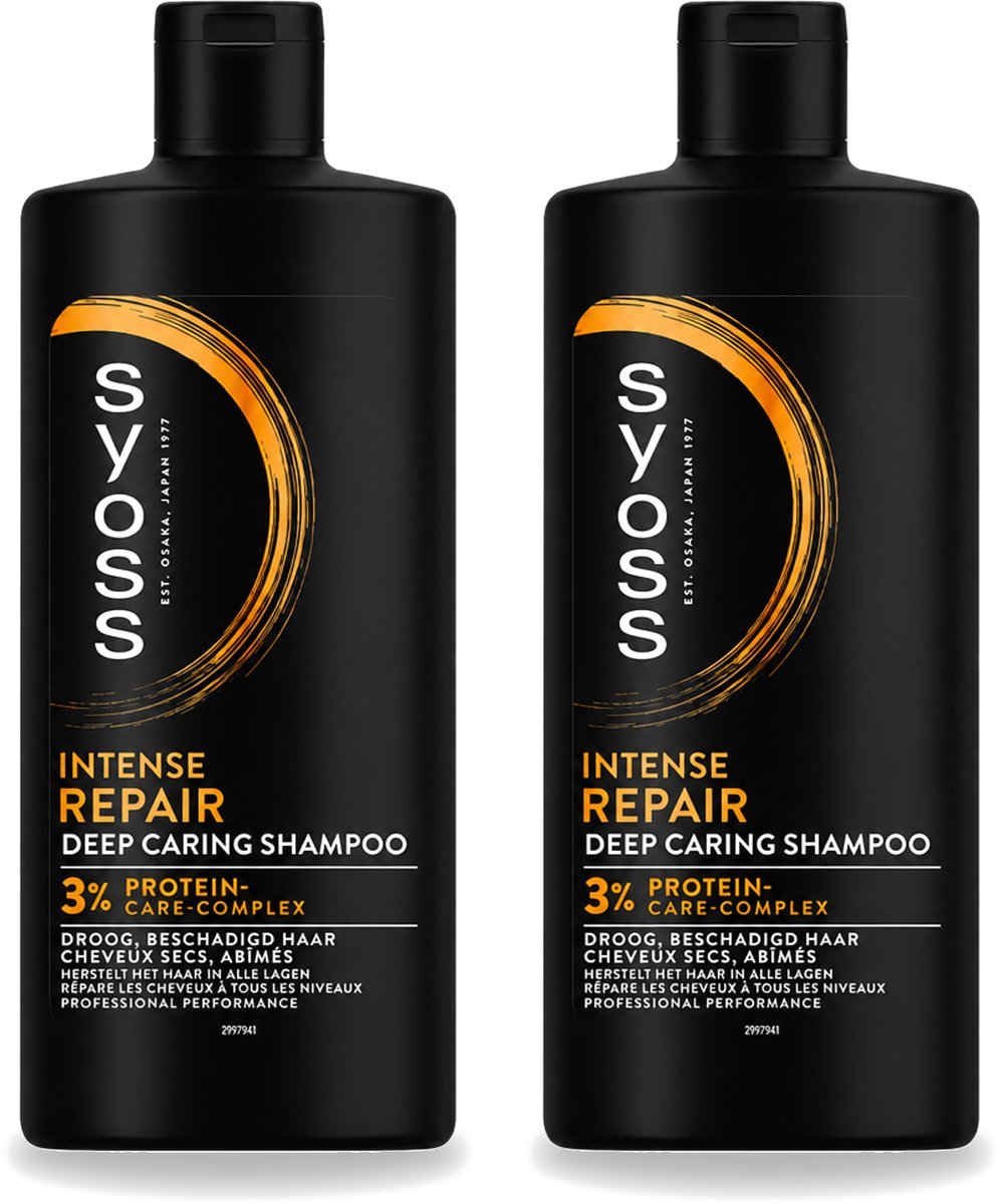 2 x SYOSS - Repair 440 ml - Shampoo - Herstellende Formule - 440ml - Voordeelverpakking - 2 stuks