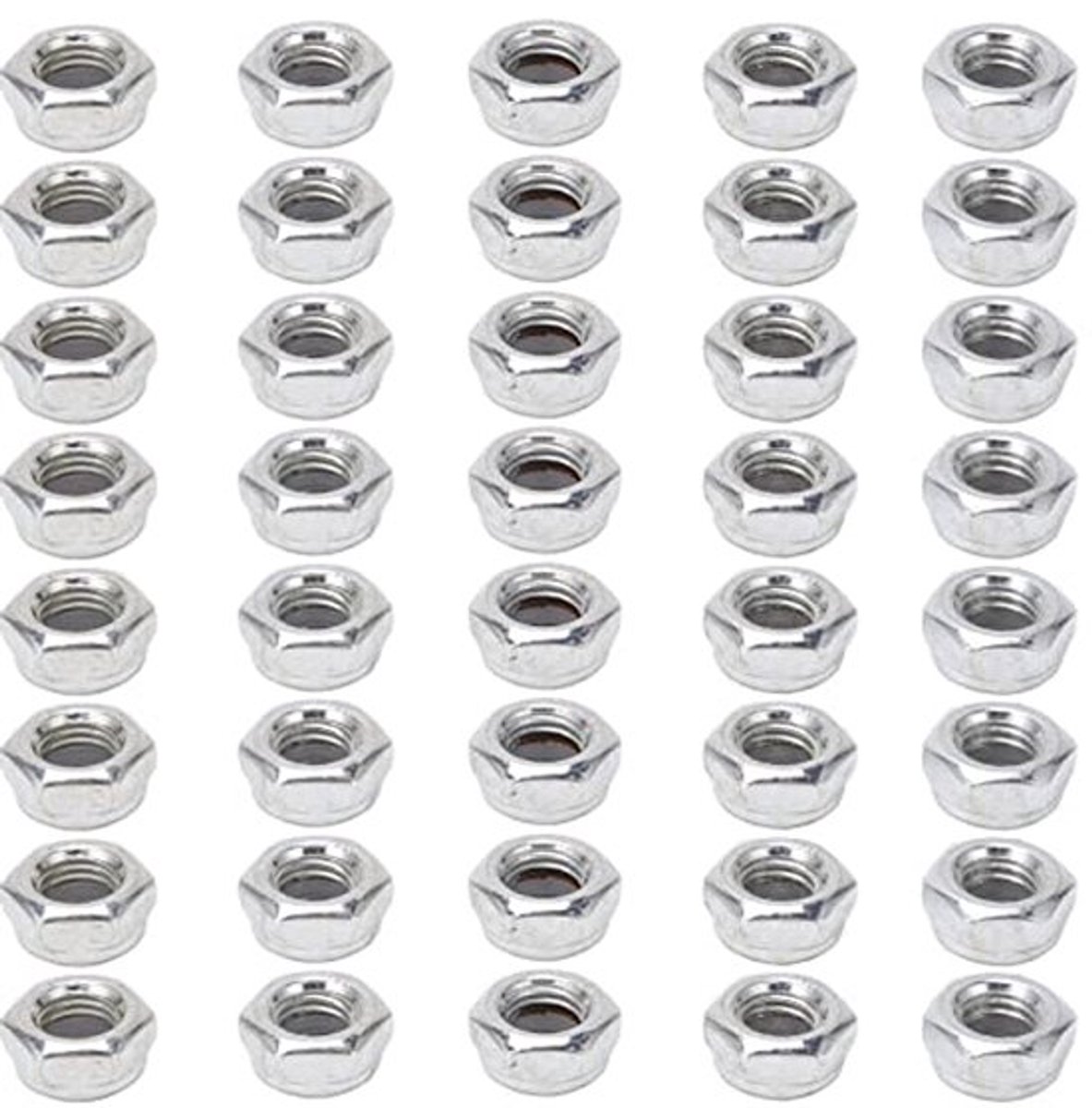 Dailygoods- Asmoeren 40 Stuks Skateboard Trucks Koolstofstaal M8 Schroefdraad Zilver