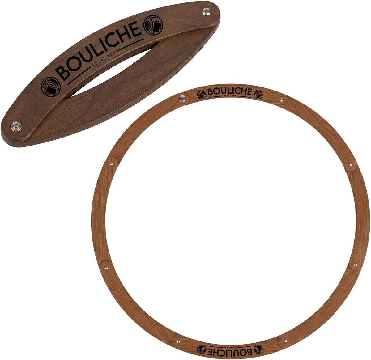 Pétanque Circle - Hout - 50 cm - Vouwbaar met Opbergtas - Voor Alle Spelers
