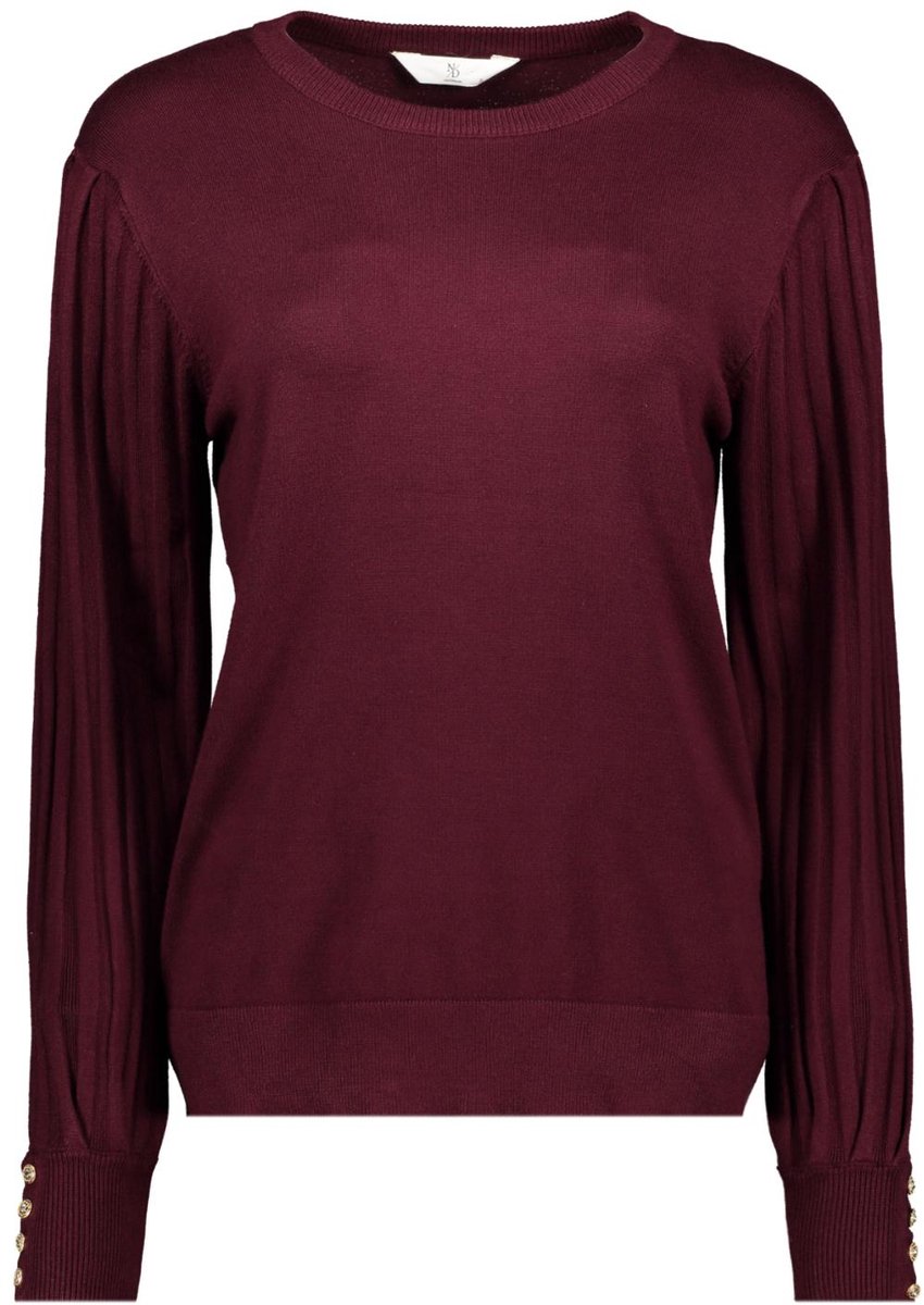 NED Trui Berle Ls Rmb Brei 26w1 U106 37 821 Grape Wine Dames Maat - S