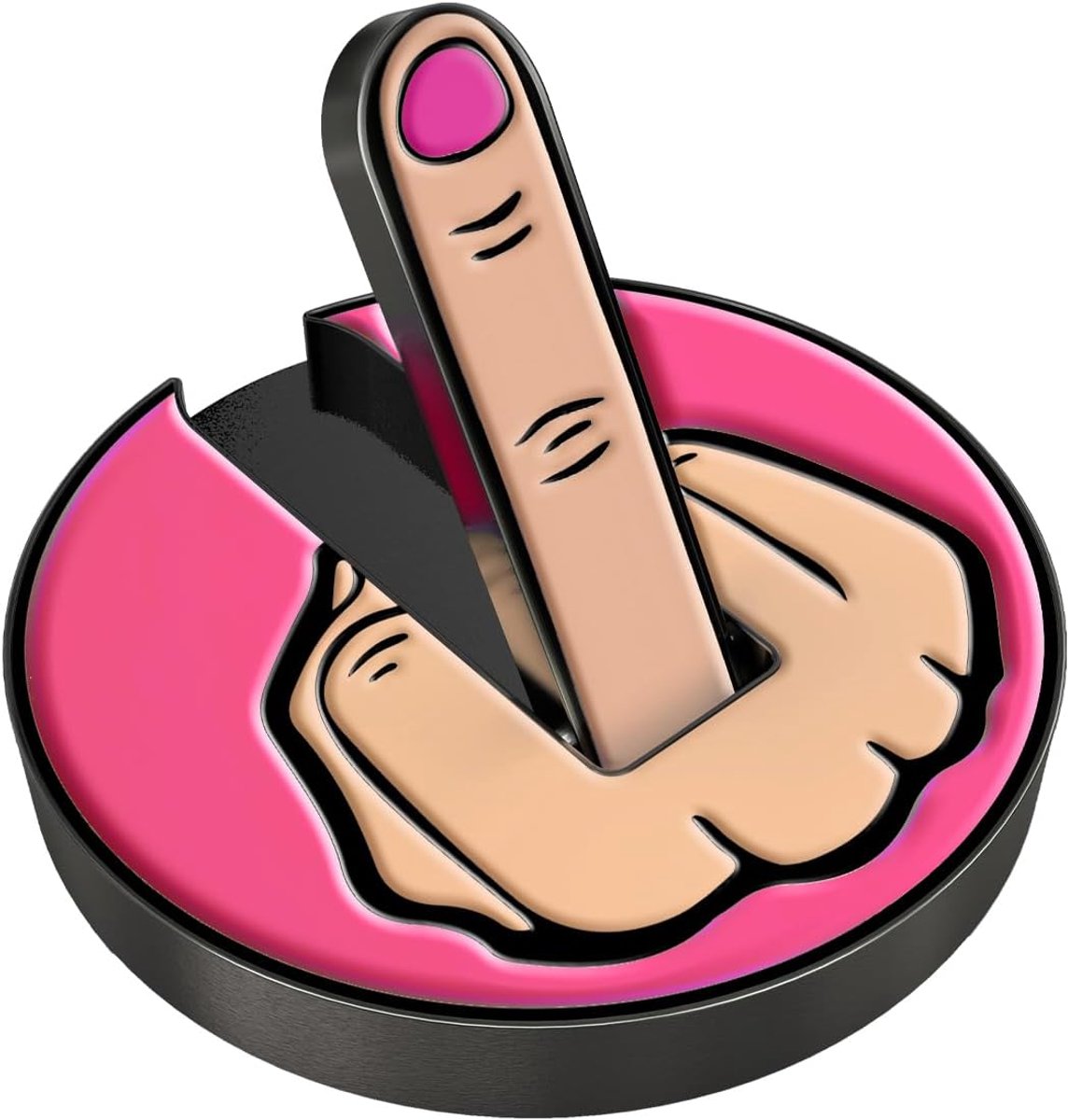 Golfbalmarkeerder met Magnetische Hoedclip, Grappige Middelvinger-vorm, Golfbalmarker voor Pet en Hoed, Handig Golfaccessoire voor Golfliefhebbers, Origineel Cadeau voor Golfers- Roze