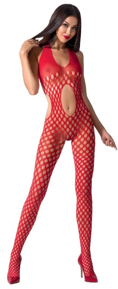 Passion - Woman Bs065 Red Bodystocking One Size