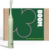 BOOM Kiddy Brush - Elektrische Tandenborstel Kinderen - Sonische Tandenborstel incl. Stickers - Groen - 40 Dagen Batterij - Duurzaam