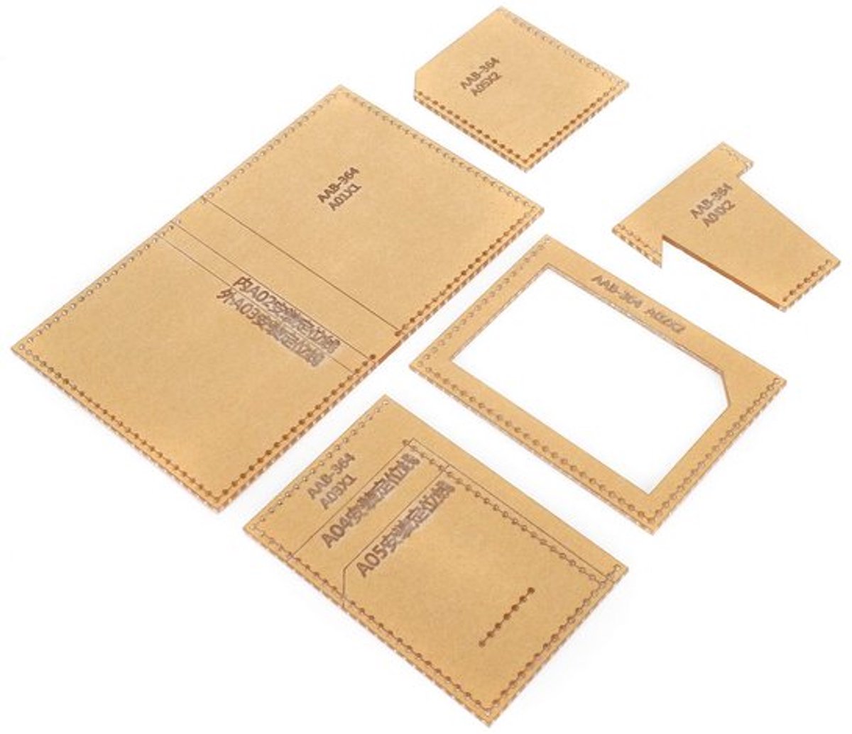 Dailygoods- Acrylleerpatroon - Handgemaakt Acrylsjabloon - 5 Stuks - Duurzaam