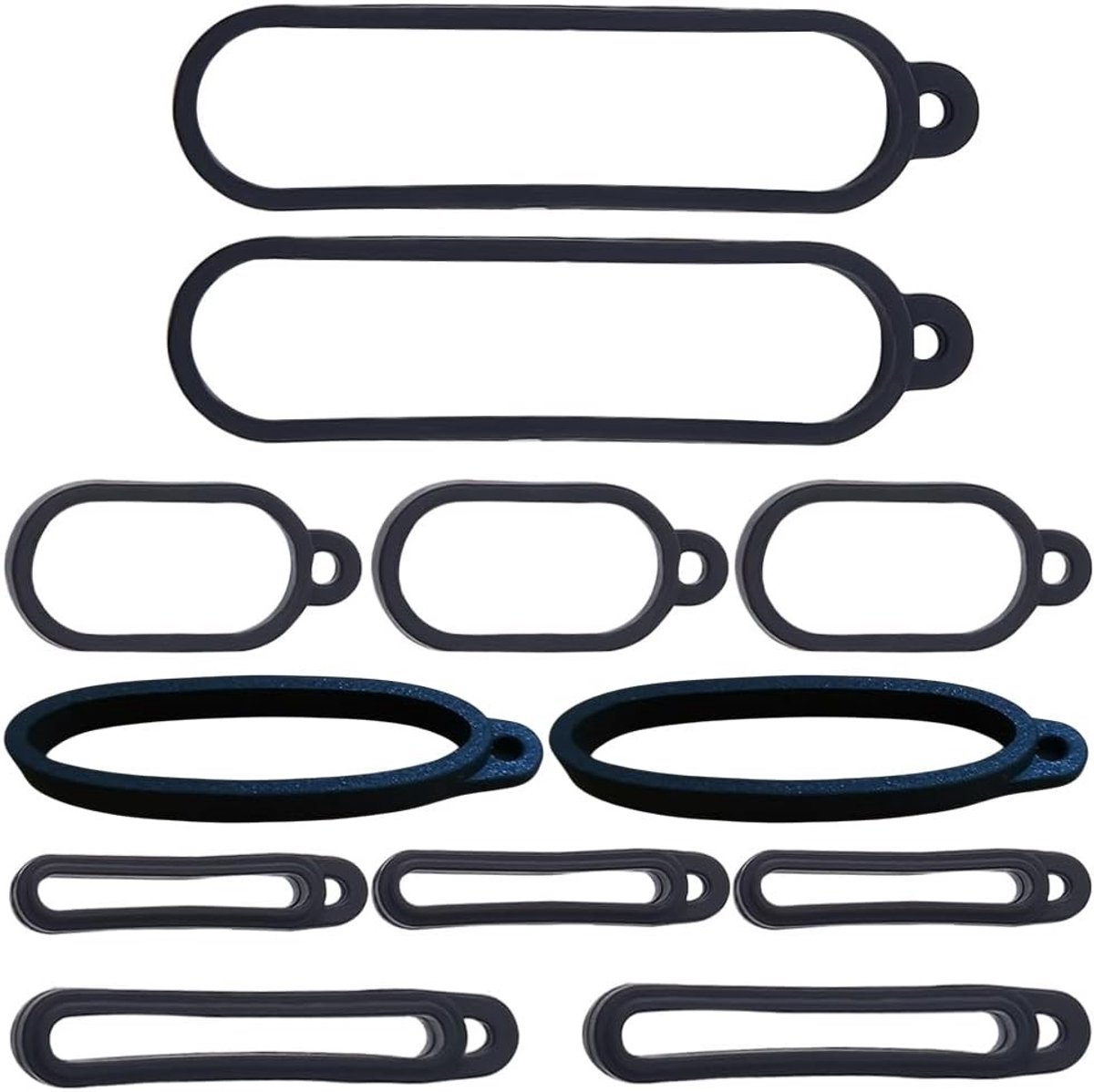 50 Stuks Anti-verlies Silicone Rubber Ringen Band Houder Multifunctionele Verstelbare Ketting Lanyard Vervangingsset voor Sleutels, ID-kaarten en Accessoires