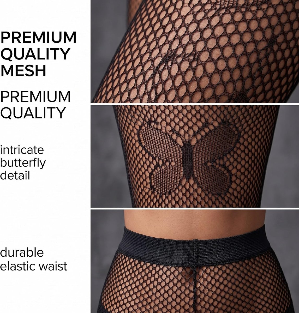 Elegante hoge taille panty van kant met bloemenpatroon, comfortabele pasvorm, grote maat, rekbaar en zacht voor dagelijks gebruik tot 104,3 kg