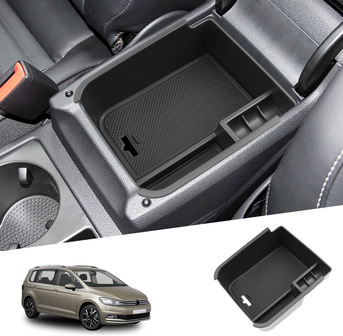 Elzusha - Center Console Organizer voor V W Touran 2016-2019