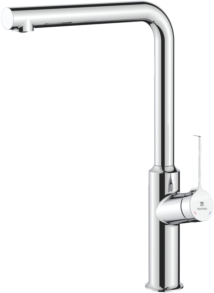 Bächlein Arvo keukenkraan met vaste uitloop 360° draaibaar - Chroom