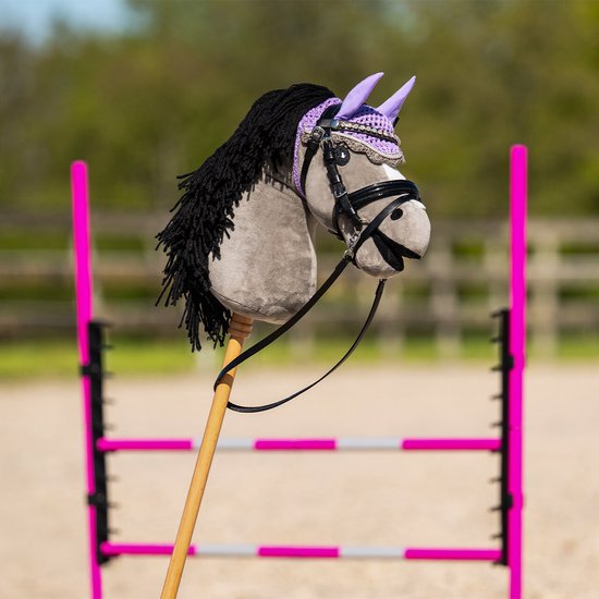 QHP - Oornetje voor Hobby Horse - Lila - One size LET OP!!! EXCL. HOBBYHORSE!! — afbeelding 4