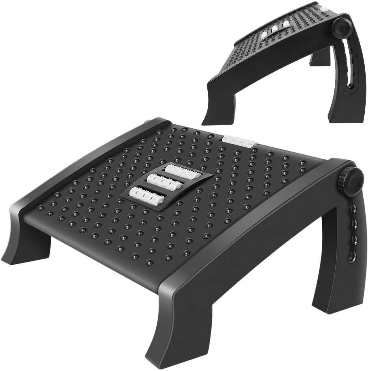 Voetensteun Bureau – Ergonomische Voetsteun – Verstelbare Hoogte 6 Standen – Massagefunctie – Antislip Design