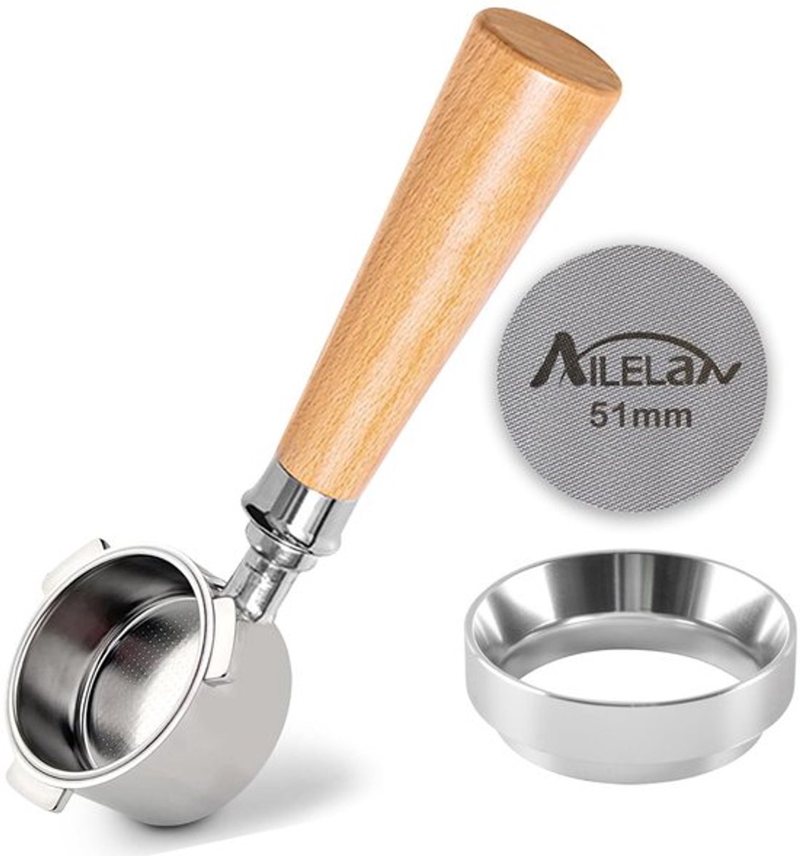 Dailygoody - Bodemloze Portafilter - 51mm - Koffie Accessoires - Professionals