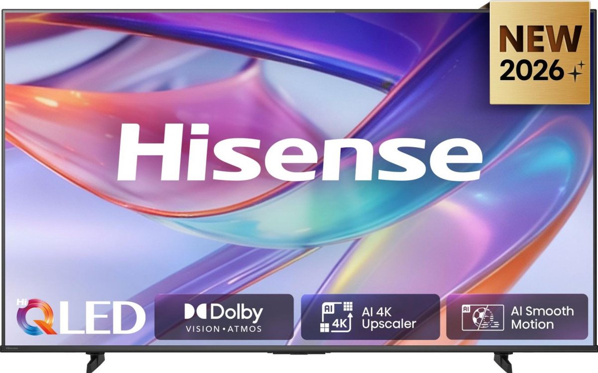 Hisense 43E7S SmartTV - 43 inch - 4K Hi-QLED - 2026 - Hi-QLED Colour - Dolby Vision Atmos - AI 4K Upscaler - AI Smooth Motion - Game Mode Plus - Filmmaker Mode
