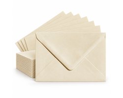 Cards & Crafts Luxe Enveloppen - Créme - 50 stuks -c6 - 162X114mm - 110grms