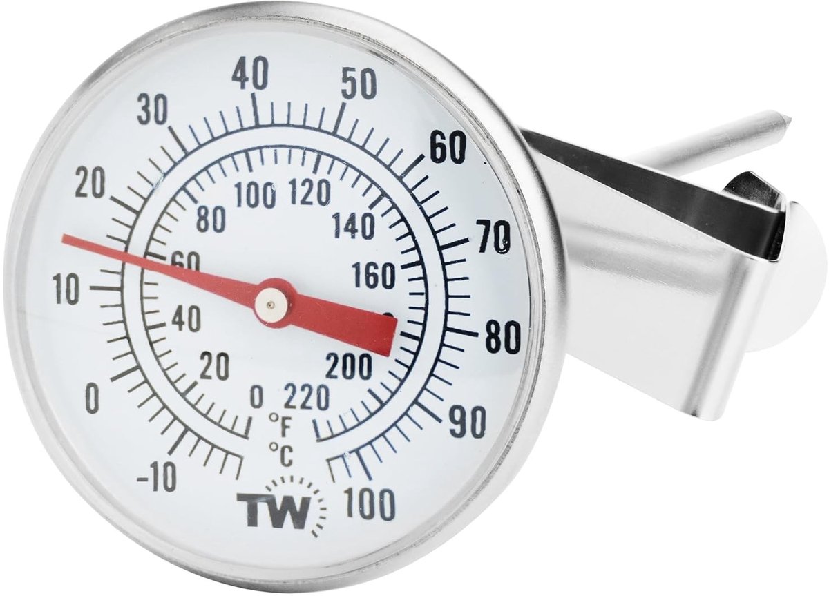 Koffiethermometer - Zwart - 170 mm - Hoge Kwaliteit Barista Thermometer - Voor Koffieliefhebbers