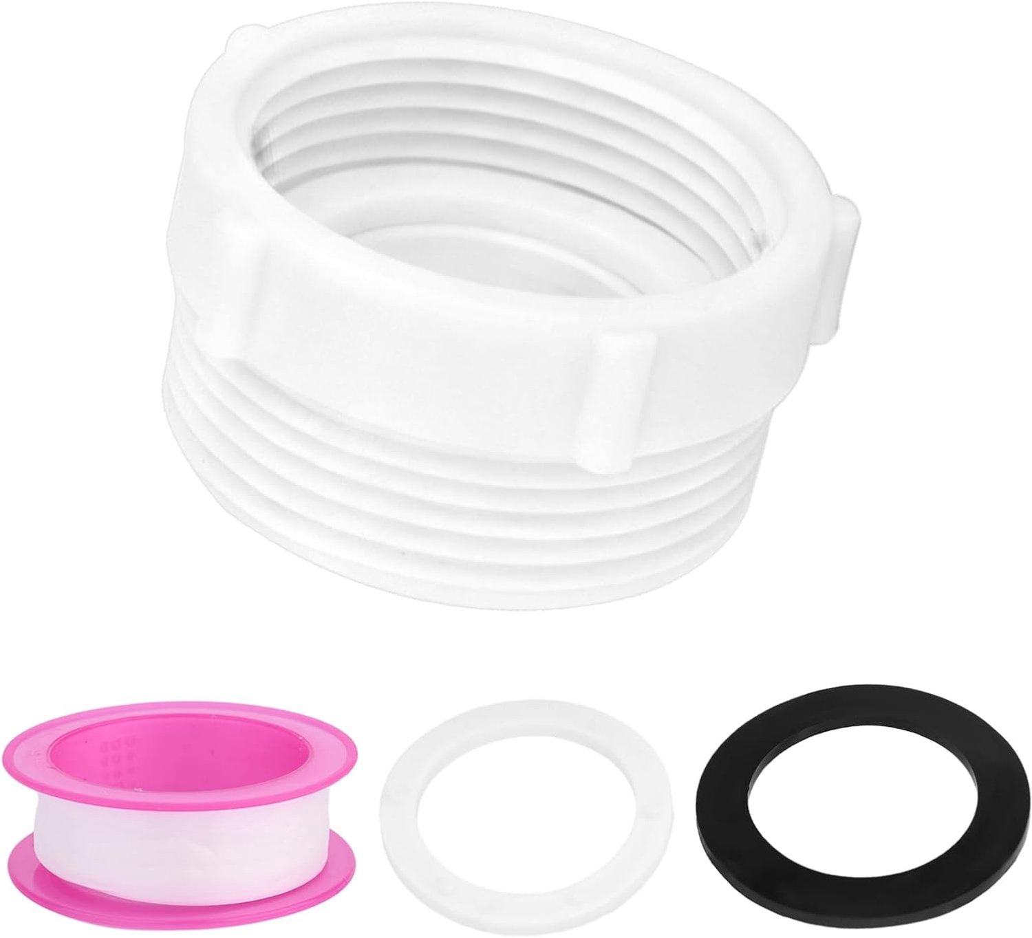 Afvoeraansluiting 1-1/4" tot 1-1/2" - Complete set met rubberen afdichtringen - Leaksysteem voor keuken en badkamer - Homevero
