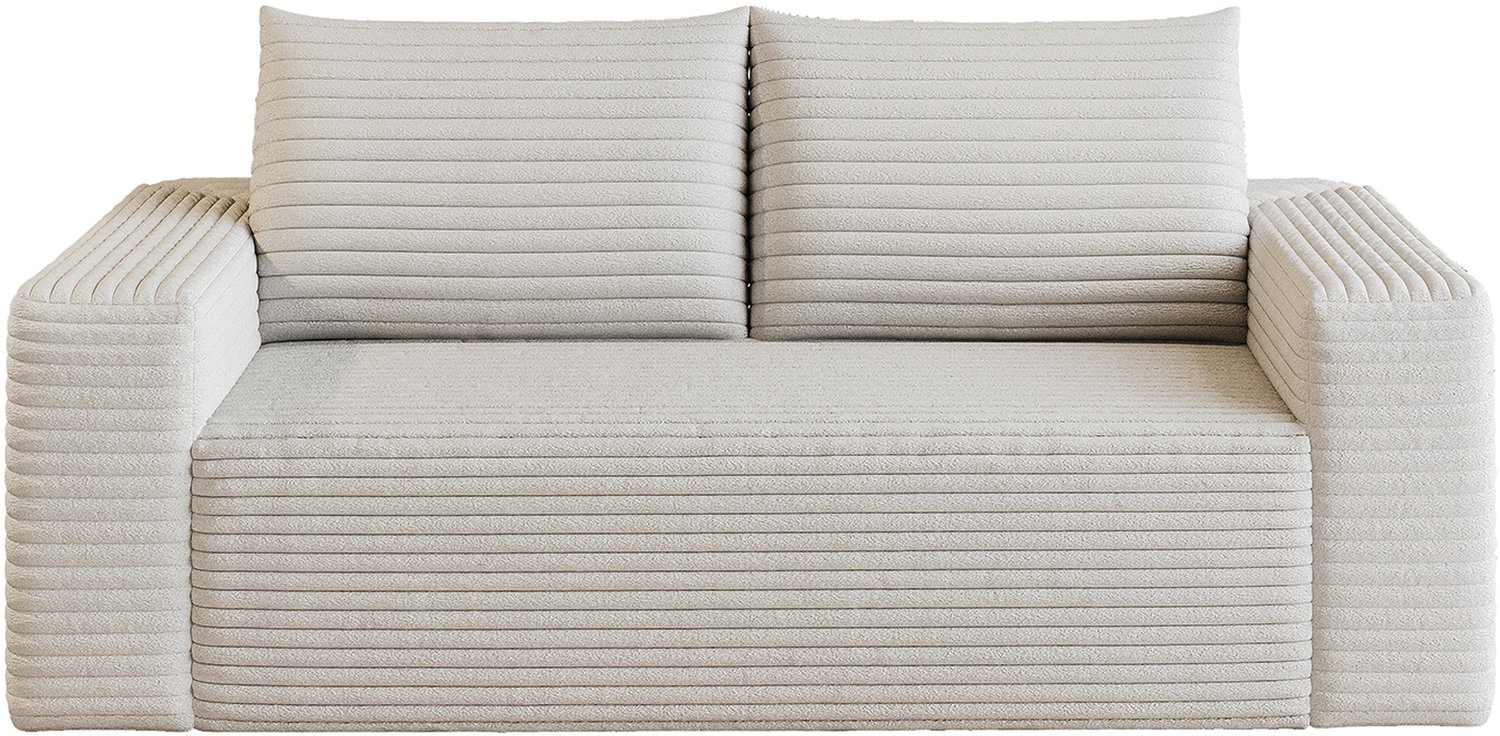 SONNENH 2-zits loveseat met 2 rugkussens - Corduroy - 180 cm - Crèmewit