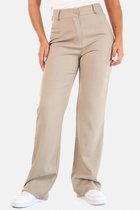 Getdrezzed Pantalon - Maat: L - Straight leg pantalon met hoge taille taupe