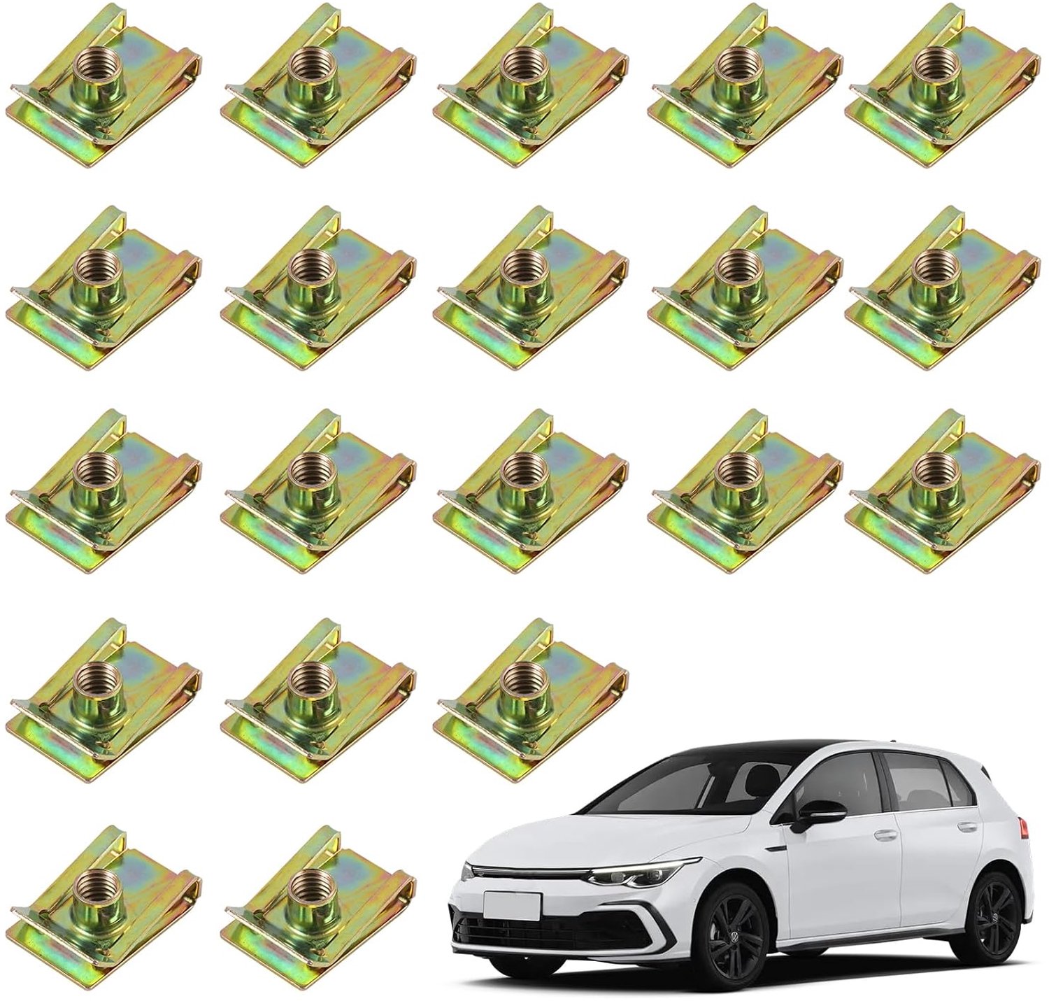 Car Mount Nut Pliers M6 - 20 Stuks - Duurzaam Manganese Staal - Voor Auto Interieur Reparaties - ShopVlot