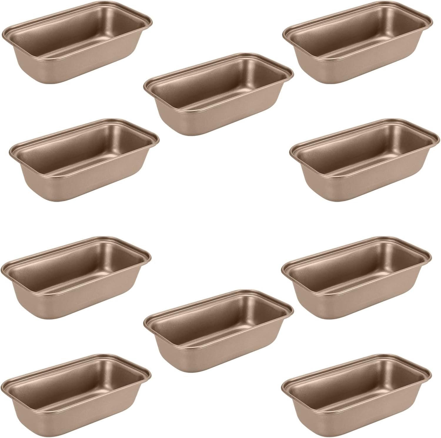 10 Stuks Mini Broodvormen 6.5 x 8.5 cm, Antiaanbak Kleine Broodpannen voor Oven Bakken, Rechthoekige Bakplaten voor Brood en Gebak