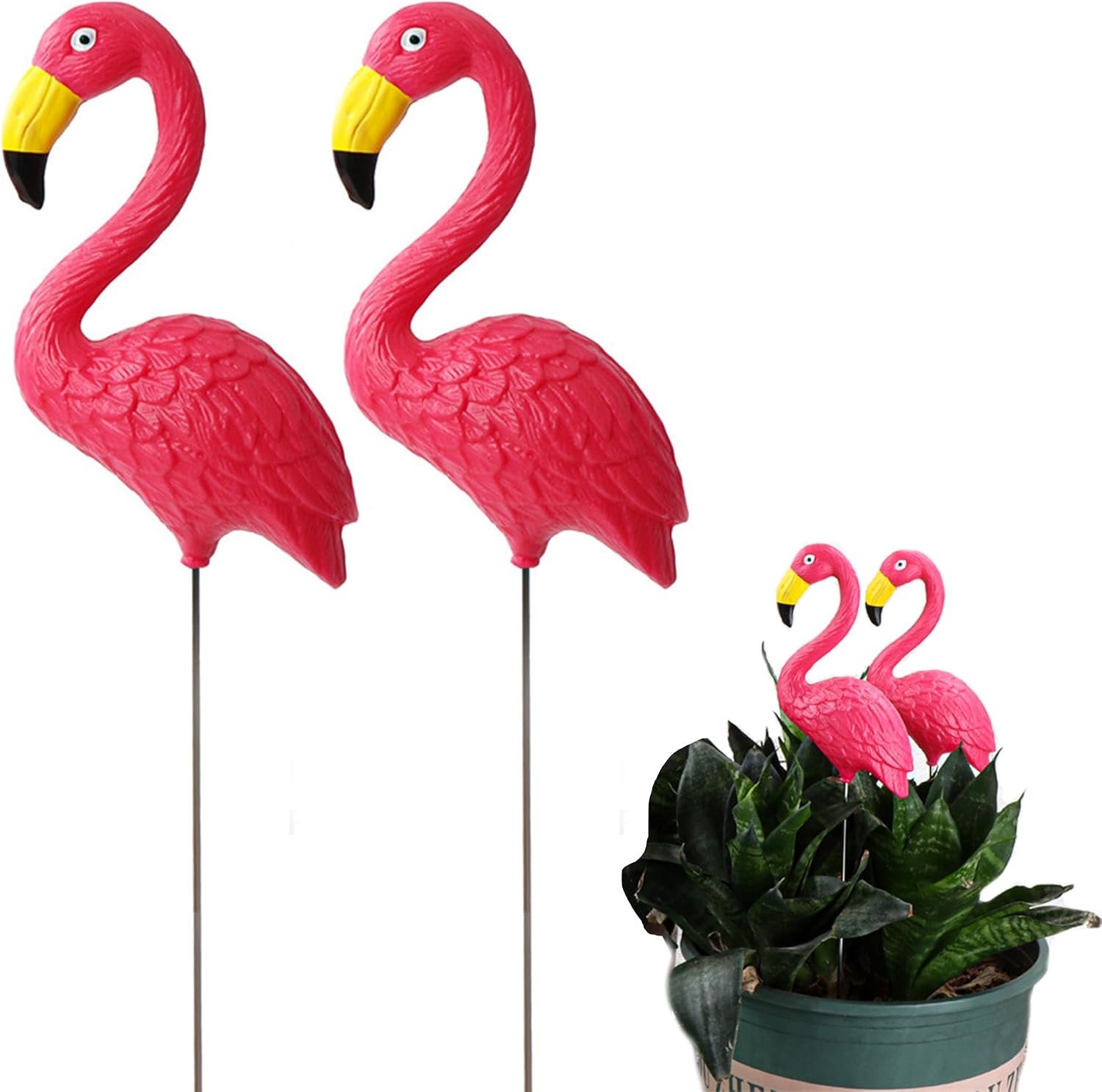 Dailygoods- Flamingo Tuindecoratie - Kunstflamingo's - Tuinpluggen - Hars - Realistische Details - Lange Levensduur