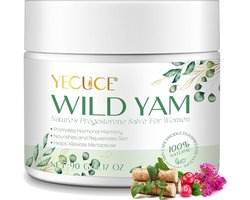 Yecuce Wild Yam Crème voor Vrouwen - Verzorgende Huidcrème - Met Wild Yam, Shea Butter & Vitamine E - 90 g