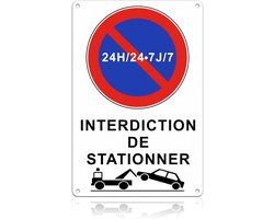 TAKULA 30 x 20 cm Prohibition Sign for Parking, Forbidden Parking, Reflective Metal Panels, Waterproof and Rustproof - ShopVlot