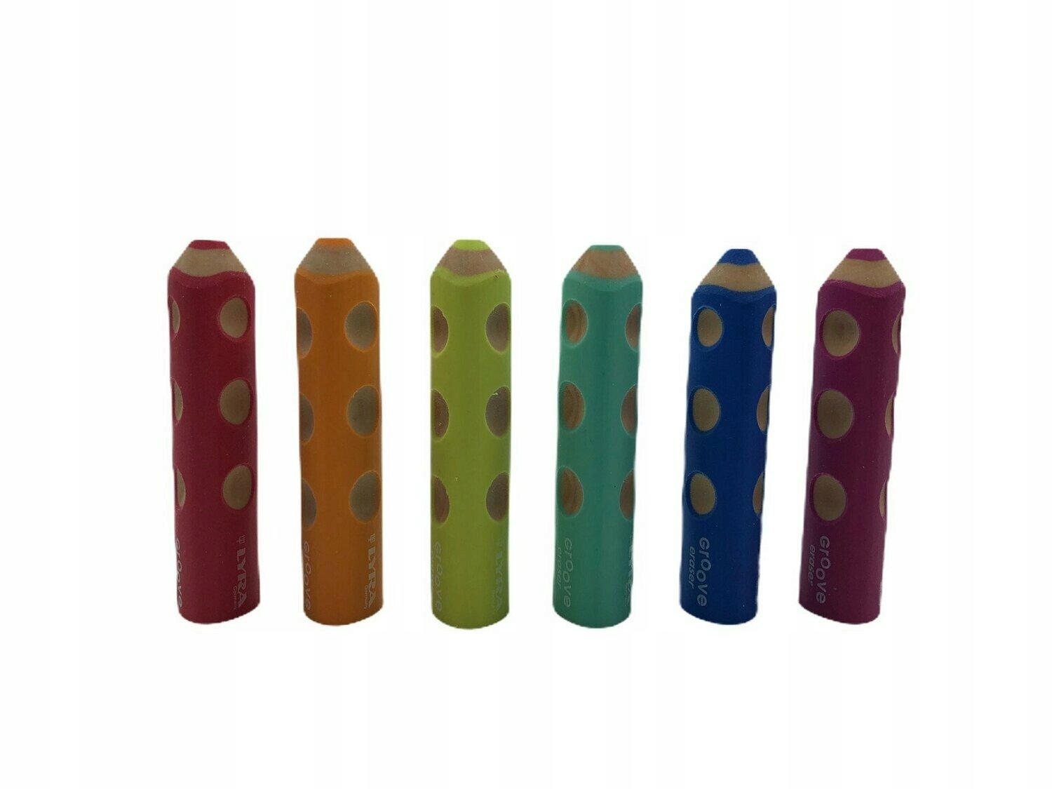 Kleurrijke Gummetjes voor Potlood, Set van 1