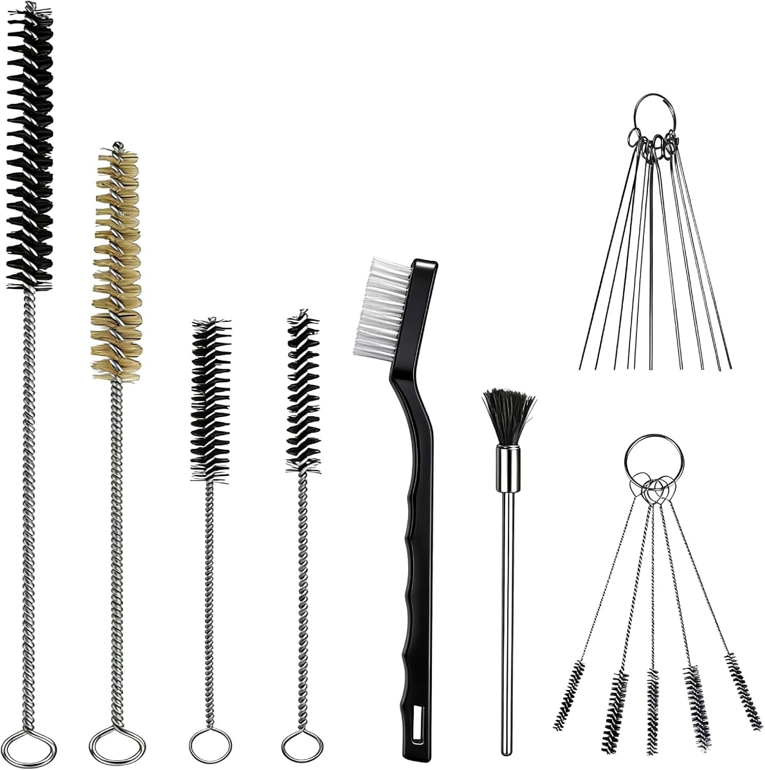 Verfspuit reinigingsset 21-delig - compleet met borstels - voor verfspuiten en airbrush - effectief reinigen - Luxento