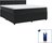 vidaXL boxspringbed met matras - 140 x 190 cm - fluweel - zwart - Inclusief textielbeschermer 500 ml