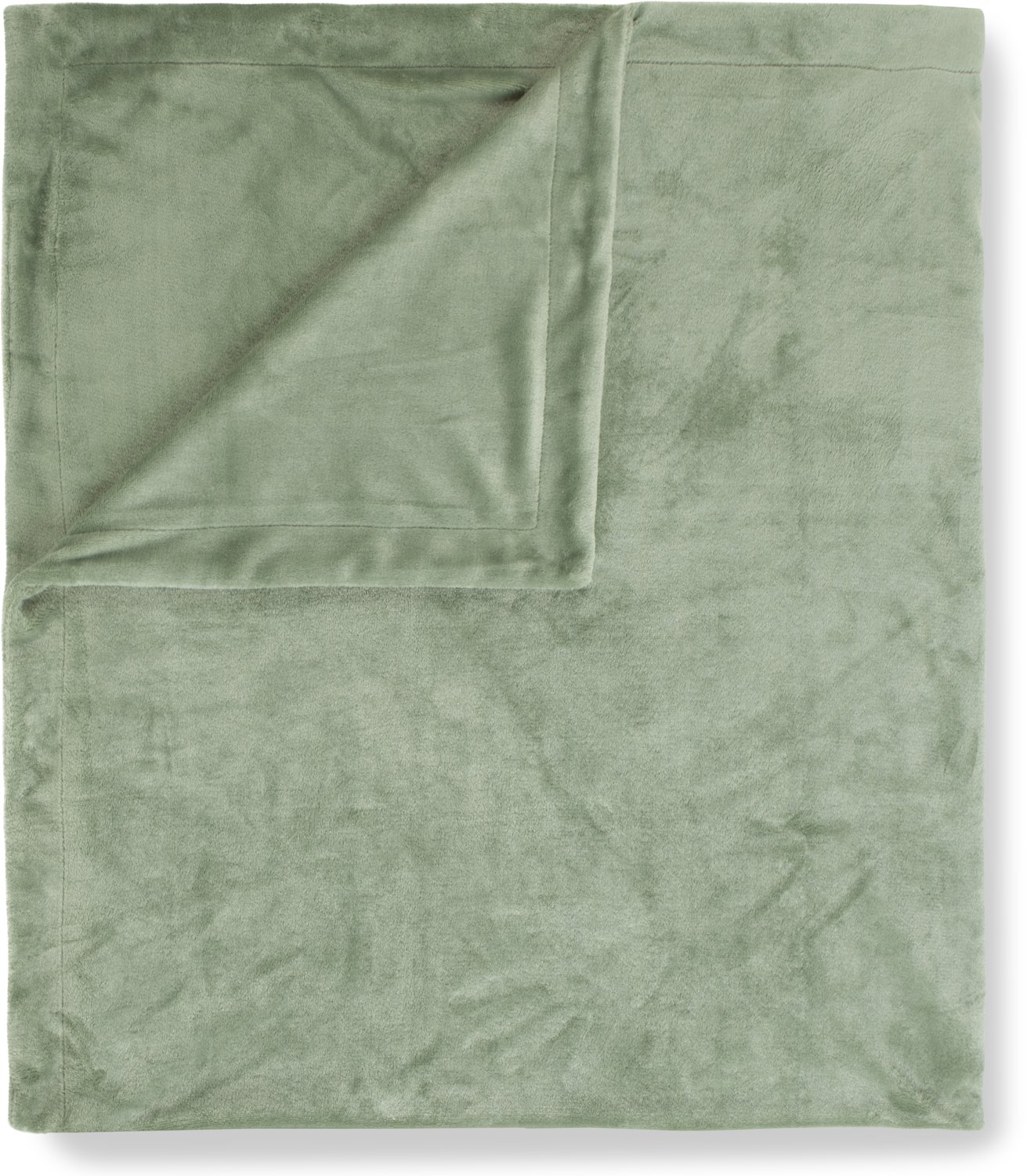 Hip plaid effen kleur - 160x180 cm - Groen - 100% Polyester flanel Green