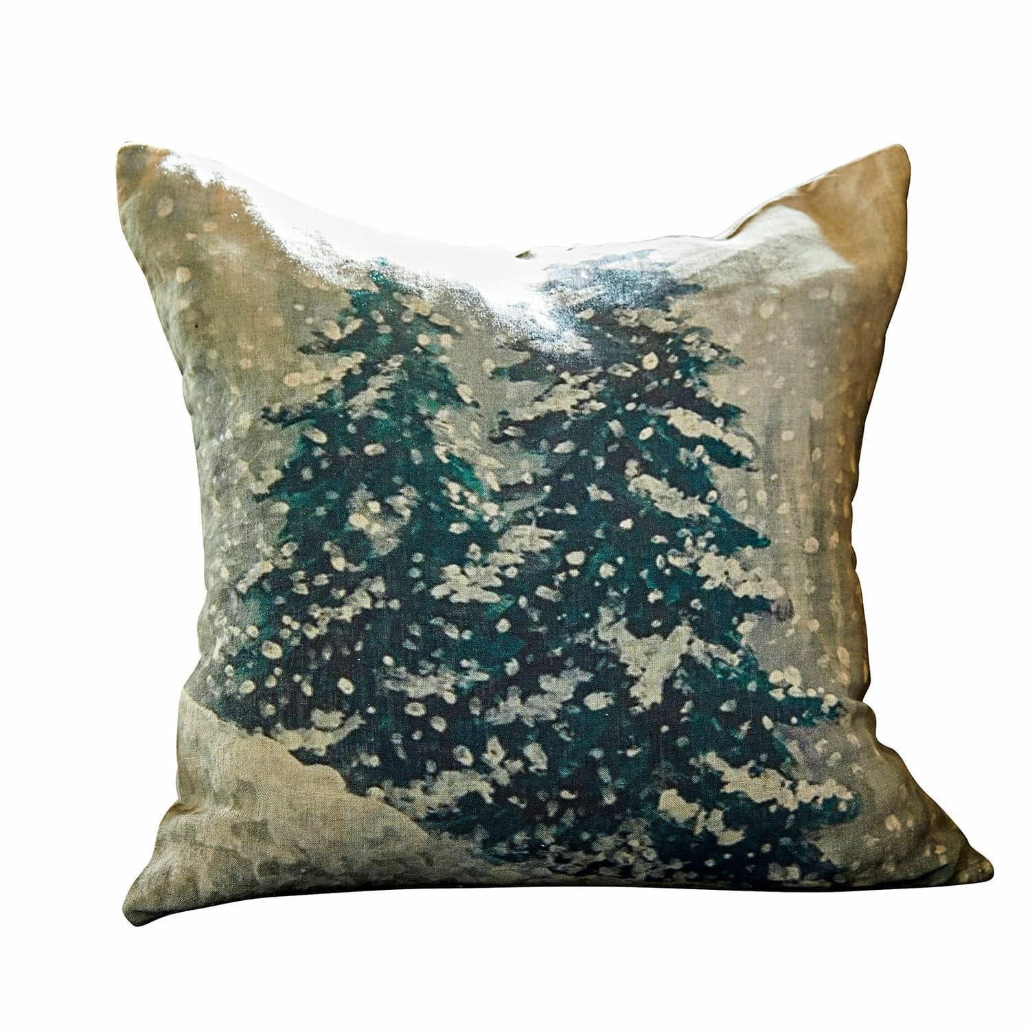 Loberon Kussenhoes Mierta beige/groen