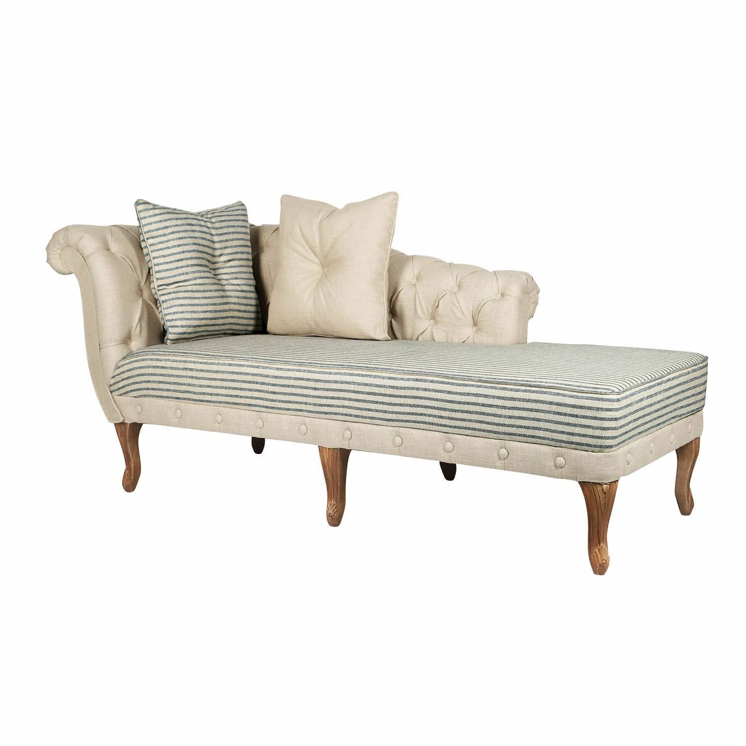 Loberon Chaise longue Viviani beige/grijs