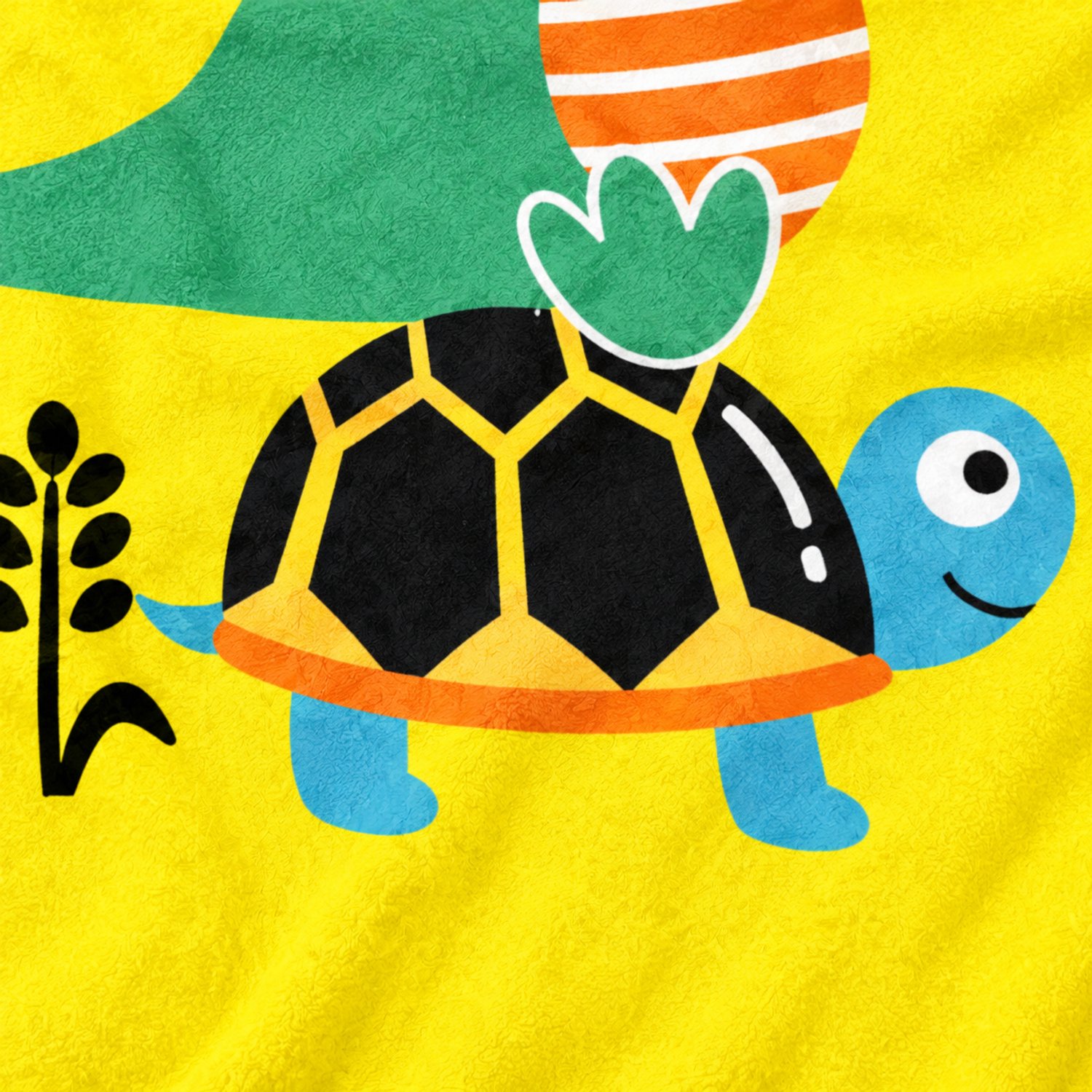SWGOTA Flanellen kinderdeken 150 x 200 met krokodil en dieren, polyester geel