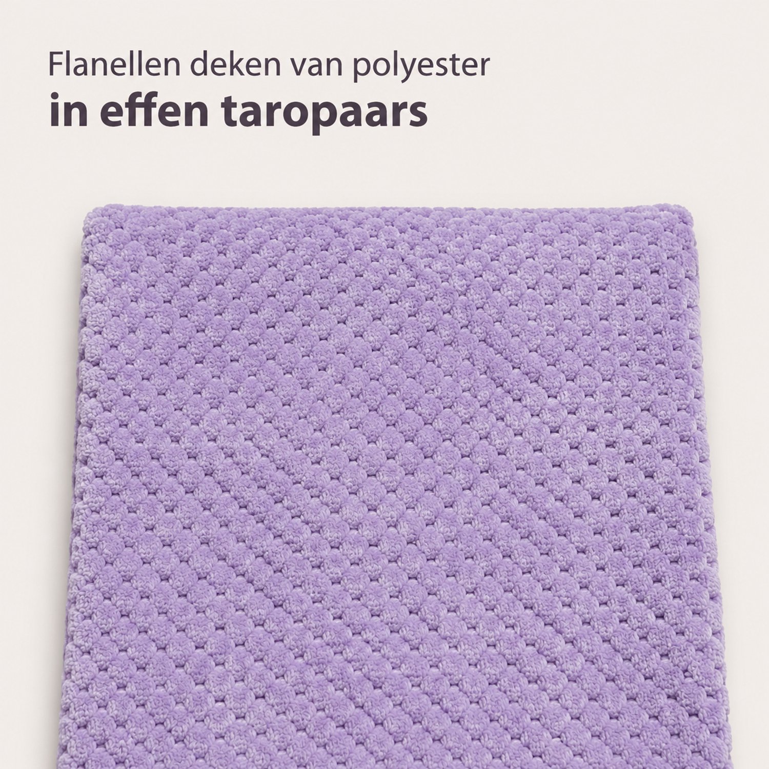 SWGOTA Flanellen deken 120 x 200 cm, taropaars met wafelstructuur, polyester, lint- en kaartverpakking