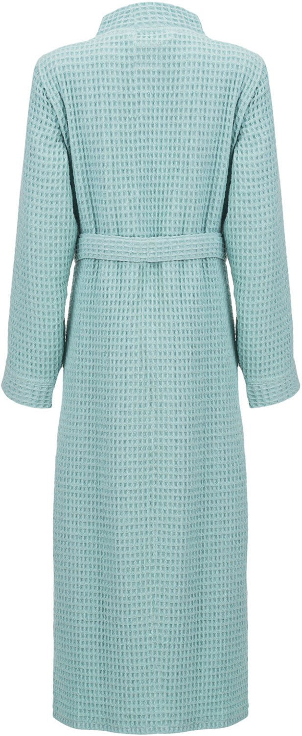 Heckettlane Badjas Wafel - Ochtendjas - Sky Blue - Geschikt voor Sauna - 70% Gerecycled Katoen 30% Andere Vezel